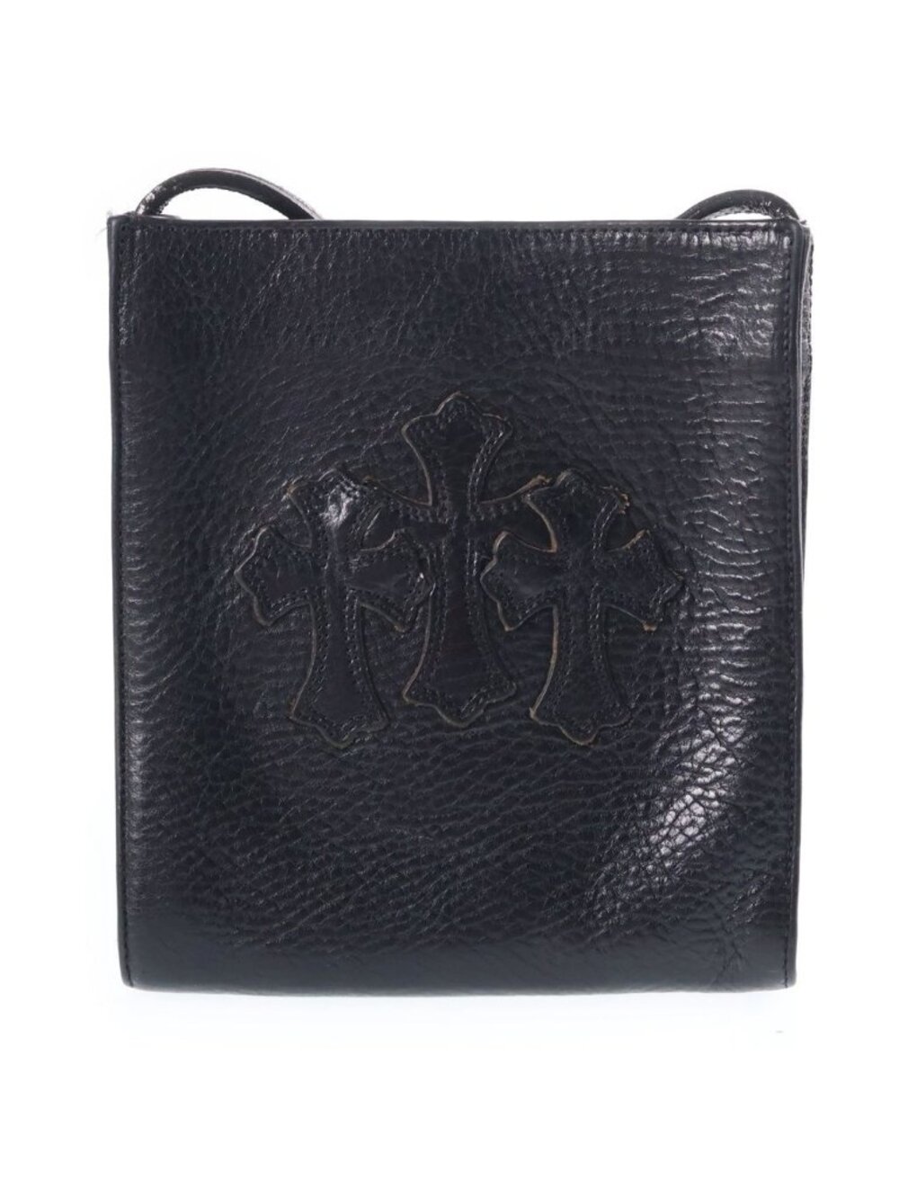 Chrome Hearts SQ Pkt Cross Square Pocket Leather Shoulder Bag